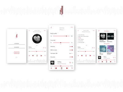 Music Player app concept music app player ui ui vector