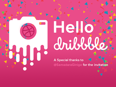 Hello Dribbble! debut dribbble first shot hello invite photoshop sri lanka thanks