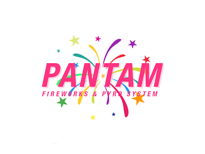 Pantam Fireworks & Pyro System Logo branding design fireworks logo pantam photoshop pyro