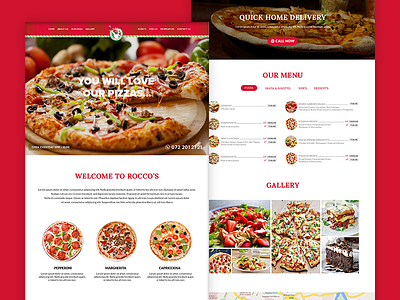 Rocco’s Sri Lanka italian one page scroll pasta pizza ricotta roccos sri lanka ui web