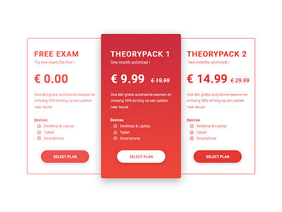 Pricing Table gradients material minimal price pricing simple table ui ux