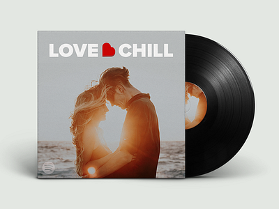 Love Chill album cover chill color cover art design love minimal music record romantic spotify vinyl