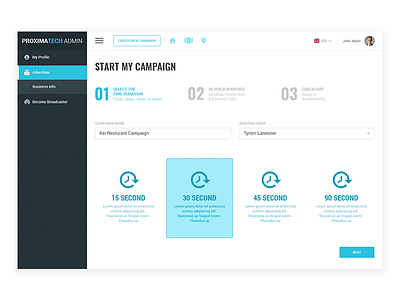 ProximaTech Admin - Create Campaign