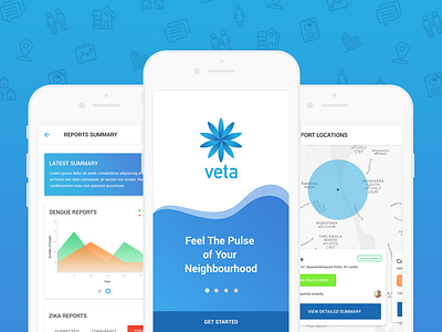 Veta android app clean design health ios minimal mobile neighborhood simple ui ux