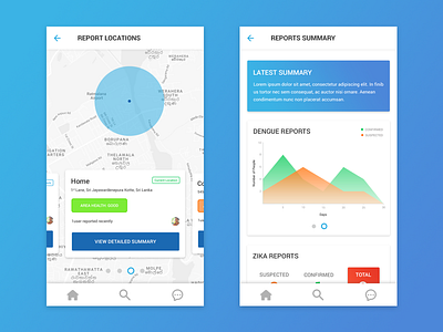 Veta - Report Locations & Summary android app clean design health ios minimal mobile neighborhood simple ui ux