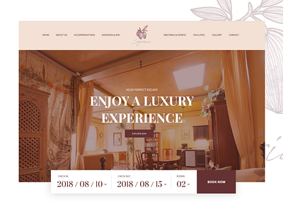 Sigiriana - Landing Page booking clean design homepage hotel landing luxury minimal ui ux web website