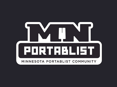 MN Portablist logo dj logo music turntable