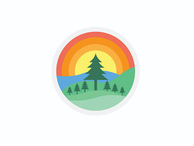 Nature nature logo flat simple