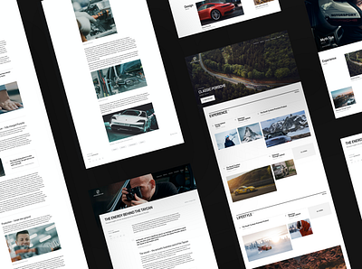 Porsche digital hub - magazine design magazine ui ux web