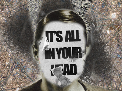 It's All In Your Head abstract art illustration poster poster art