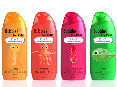 Shampoo Bottles illustration illustrator mockup mockup psd package design shampoo bottles