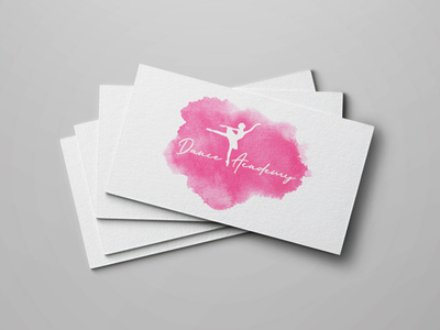 Watercolor design of dance academy logo