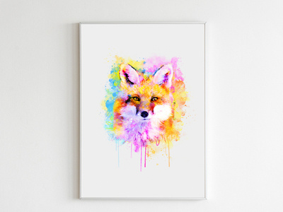 Watercolor Fox animals art branding colorful creative creative design design design art fox illustration illustration art photoshop portraits tshirt art tshirts water colour watercolor watercolor art watercolor backgrounds watercolor brush