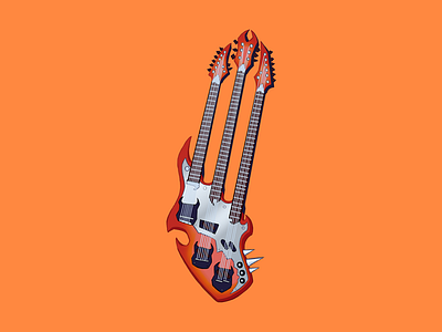 Guitar artwork colorful design graphic design guitar icon illustration music prop rock n roll