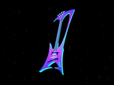 Alien Guitar alien artwork cartoons colorful cosmic fantasy graphic design guitar icon icon design illustration logo design science fiction