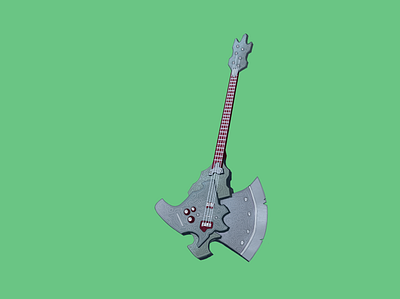 Axe Guitar artwork axe cartoons design ga game art guitar icon illustration prop design property weapon