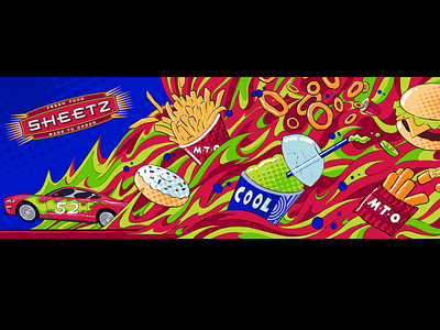 Sheetz Fleet Illustration advertising design artwork branding design illustration vehicle graphics