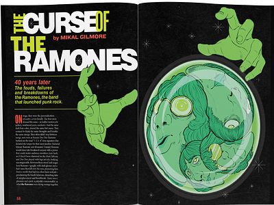 Curse of the Ramones Editorial Illustration & Design