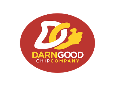 Darn Good Chips flat design graphic design icon logo logo design logotype marque typography