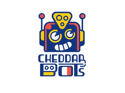 Cheddar Bot’s branding cheese cute fast food icon illustration logo logo design mascot restaurant robot toy typography