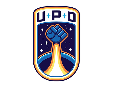 United Planetary Defense (WIP) crest fist graphic graphic design insignia logo logo design nasa nasa patch resistance scifi shield space