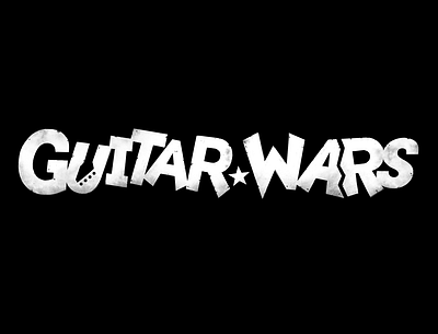 Guitar Wars design grunge illustration logo logo design logotype main title music punk rock title card title design typogaphy