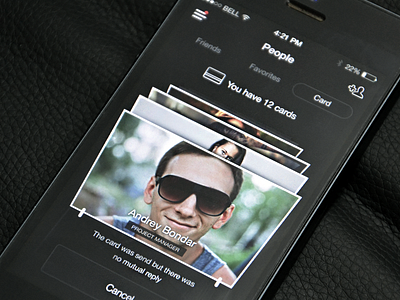 Secret Project animation app card flat folder ios7 iphone odessa photos social ui ukraine