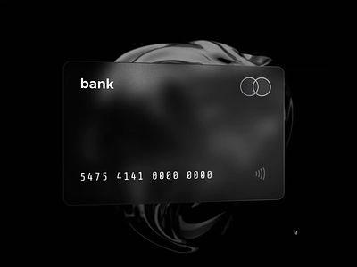 3D Glass Black Card 3d bank black blur card finance glass glassmorphism ios mastercard mobilebank money platinum premium