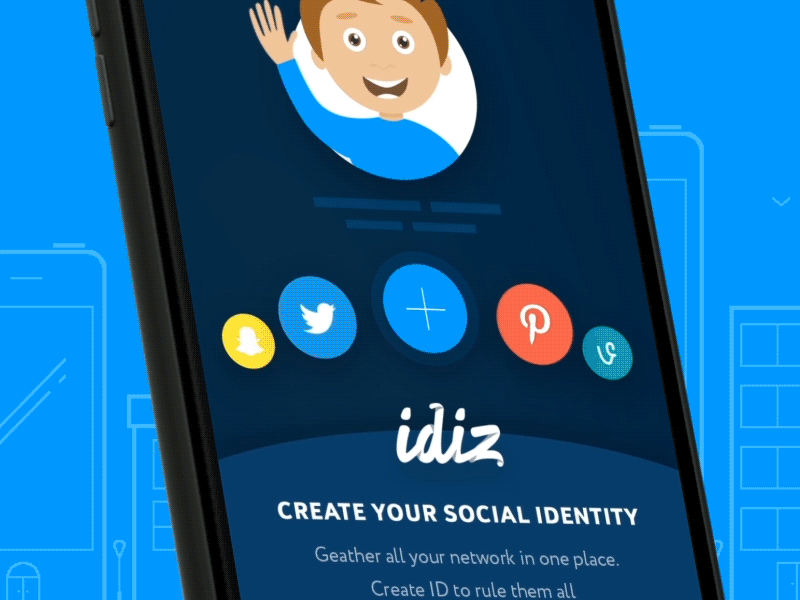 Social Identity App animation dark ios ios interface onboarding people profile social network ukraine