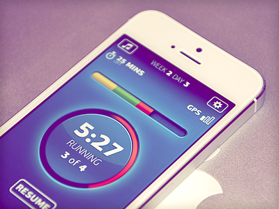 Secret sport app app circle interface ios metro mobile odessa phone progressbar running sport sport app ui ukraine