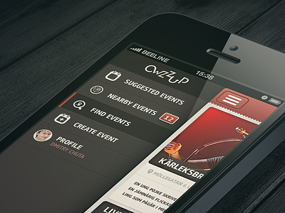 Owzzup App ios ios design iphone menu mobile odessa side menu ui ui design ukraine