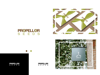 Propellor Seeds Logo (old) branding design illustration logo stationery vector