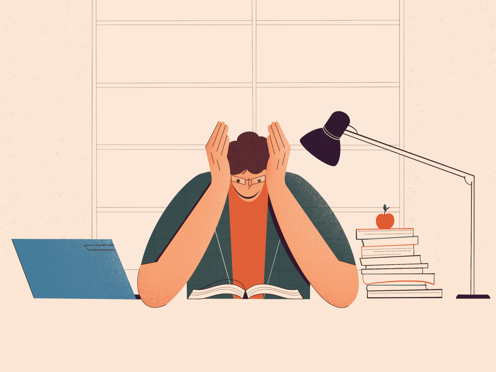 tired of exams by Tina Migel on Dribbble