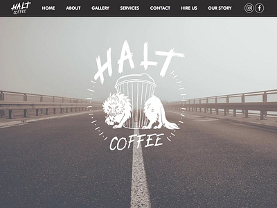 Halt Coffee Website graphic design web design wix