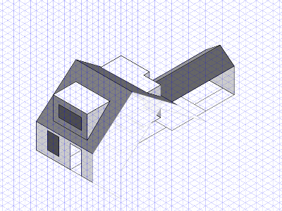 Isometropolis art draft house isometric pixel plan