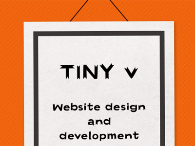 TINY v holding page abigail css3 homepage textures tiny v typekit web font website
