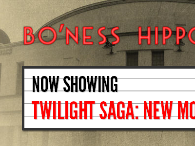 Bo'ness Hippodrome brown cinema listing sepia sign typekit