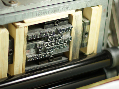 Type set adana letterpress rockwell typeset