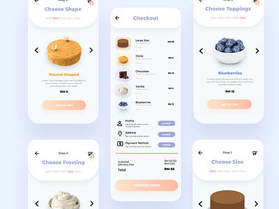 La Mignonne Cake Shop UI Design app design illustration minimal ui user experience design user interface design ux