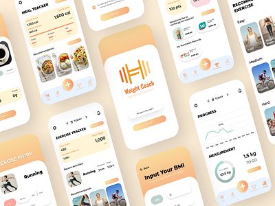 Weight Coach app app appdesign design minimal ui user experience design user interface design ux