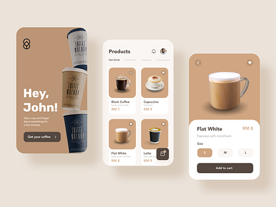 Coffee App Design app design ui user interface design ux