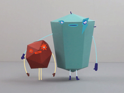 Headlock animation character direction film motion paper papercraft puppetry wrestling