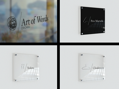 Art of Words – signage brand identity branding concept design icon design logo design museum signage design visual identity visual design visual language