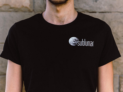 Sublunar Records T-shirt — front bio cotton branding independent label print design screen printing sublunar records t shirt t shirt design techno visual design visual identity