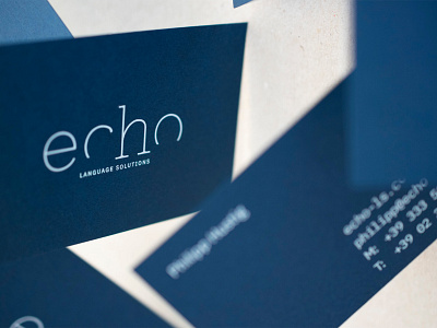 ECHO – business cards brand identity branding concept design digital design logo design print design visual identity visual design visual language