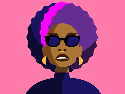Afro hairstyle branding design illustration illustrator logo ui vector