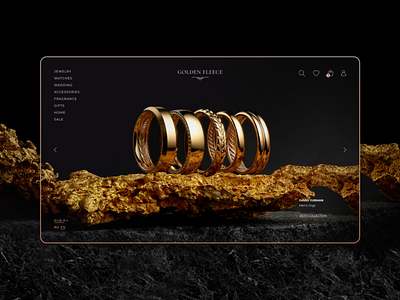 Jewelry Website Concept dark design jewelry ui