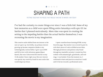 Portfolio Redesign - Content Layout
