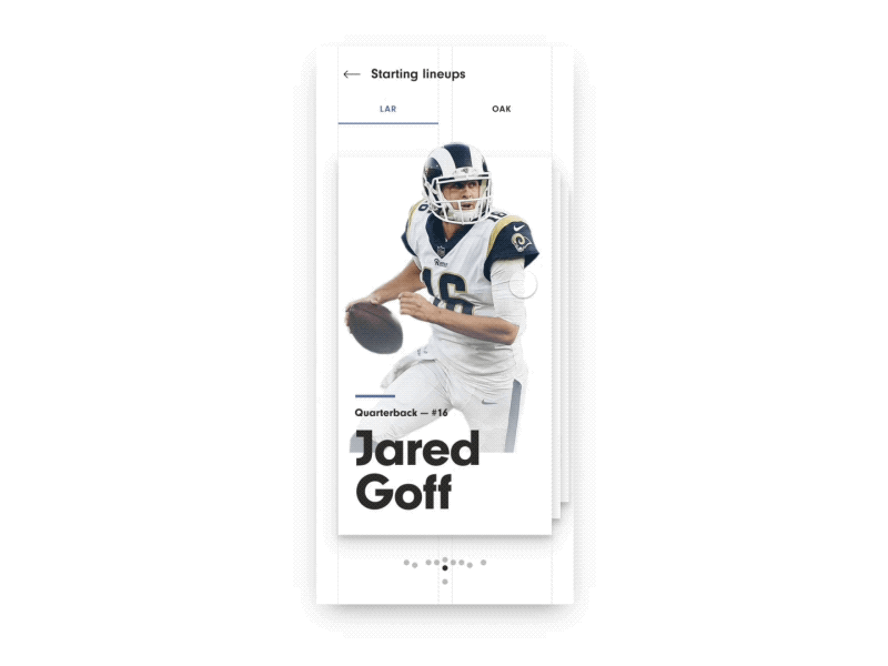 Day 04 — 100 Days of UI 100daysofpenguins 100daysofui 100daysofuibyjesse card carddeck football gif invision invisionstudio los angeles rams nfl rams the100dayproject