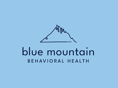 Blue Mountain Behavioral Health branding design graphic design health logo mountain vector